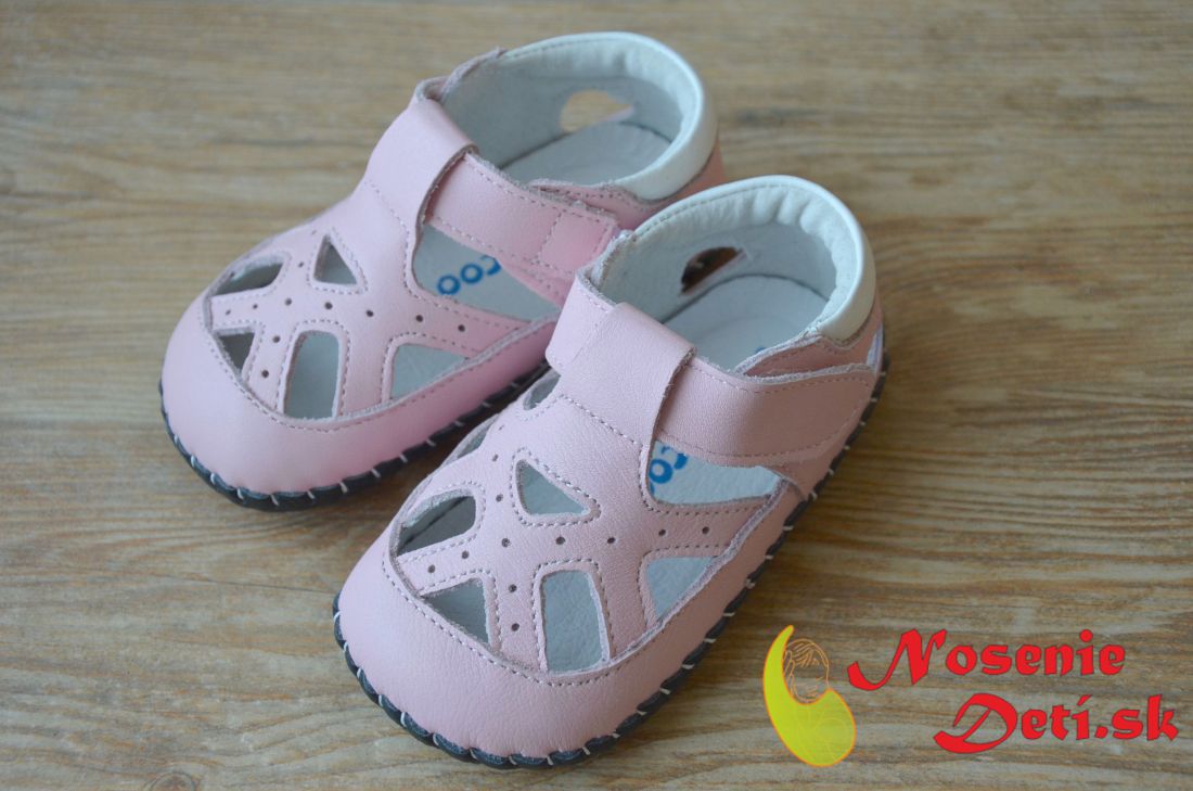 Barefoot dívčí sandálky Freycoo Baby Lesia Růžové