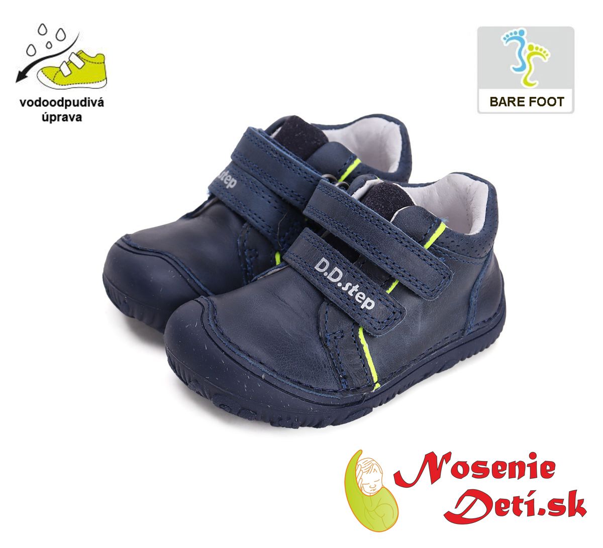 Barefoot chlapecká celoroční obuv D.D. Step boty Royal Blue 073-42466. Určeno pro normální/široká chodidla. Boty mají vodoodpudivou povrchovou úpravu.