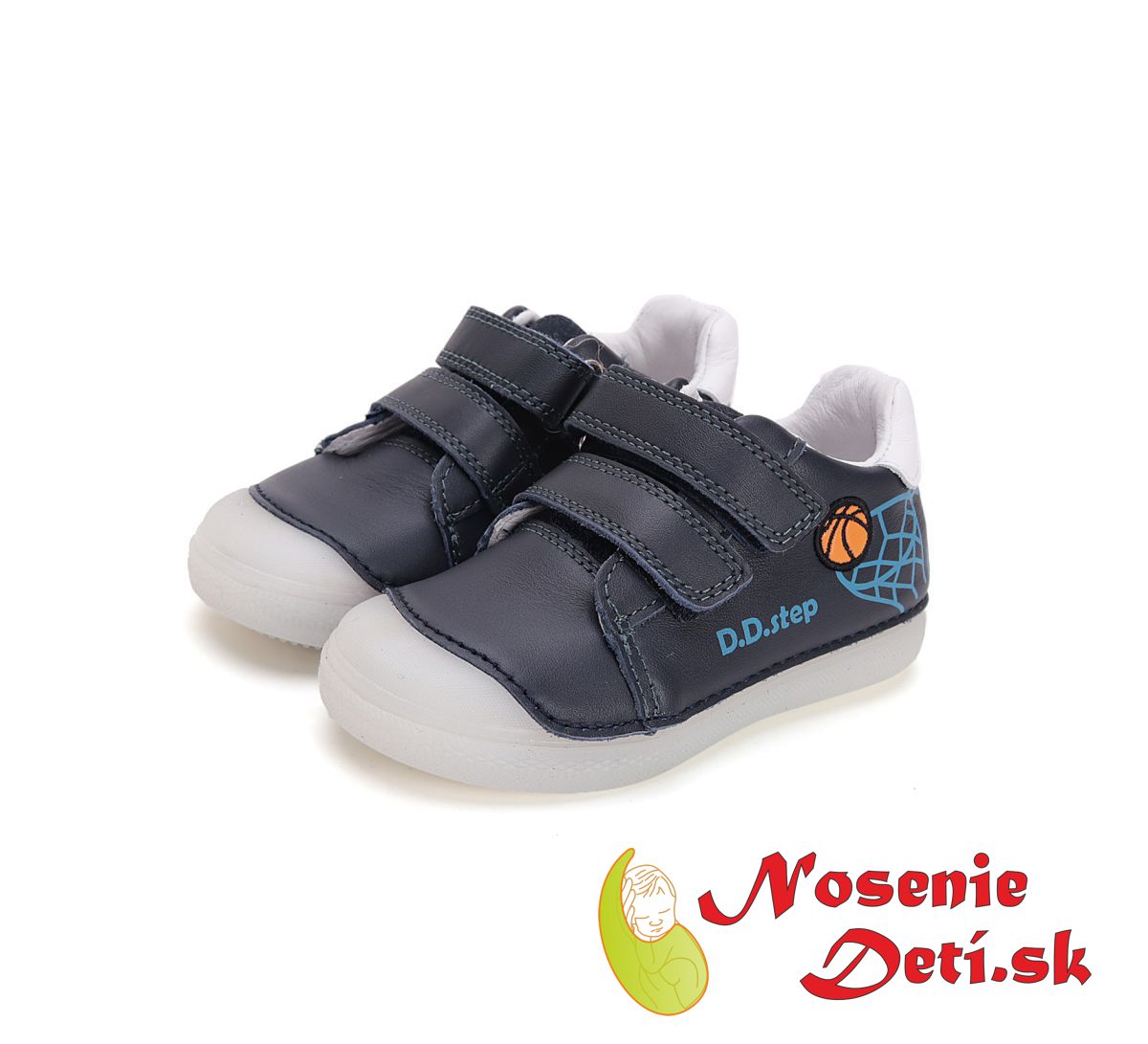 Detské prechodné topánky tenisky D.D. Step Royal Blue Basketball 049-51676