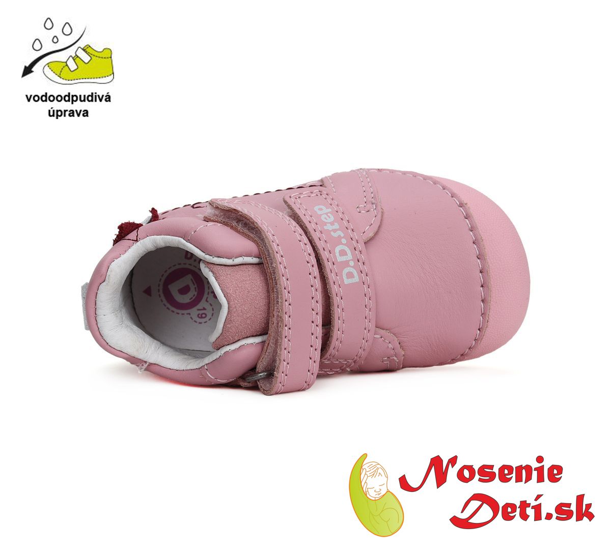 Dievčenské jarné jesenné kožené topánky D.D. Step Pink  015-42400A