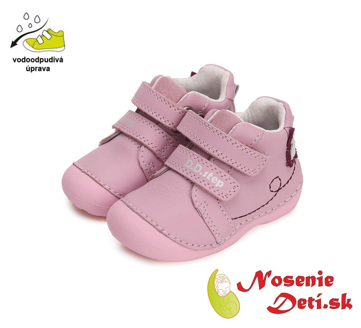 Dievčenské jarné jesenné kožené topánky D.D. Step Pink  015-42400A