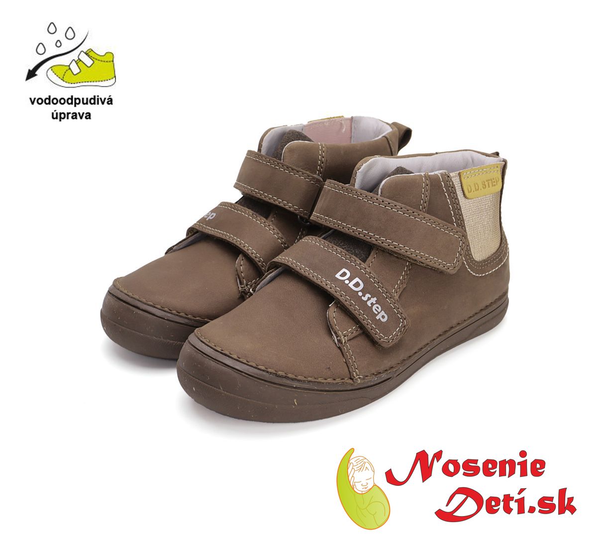 Dievčenské členkové jarné jesenné kožené topánky D.D. Step 078-42504C Chocolate