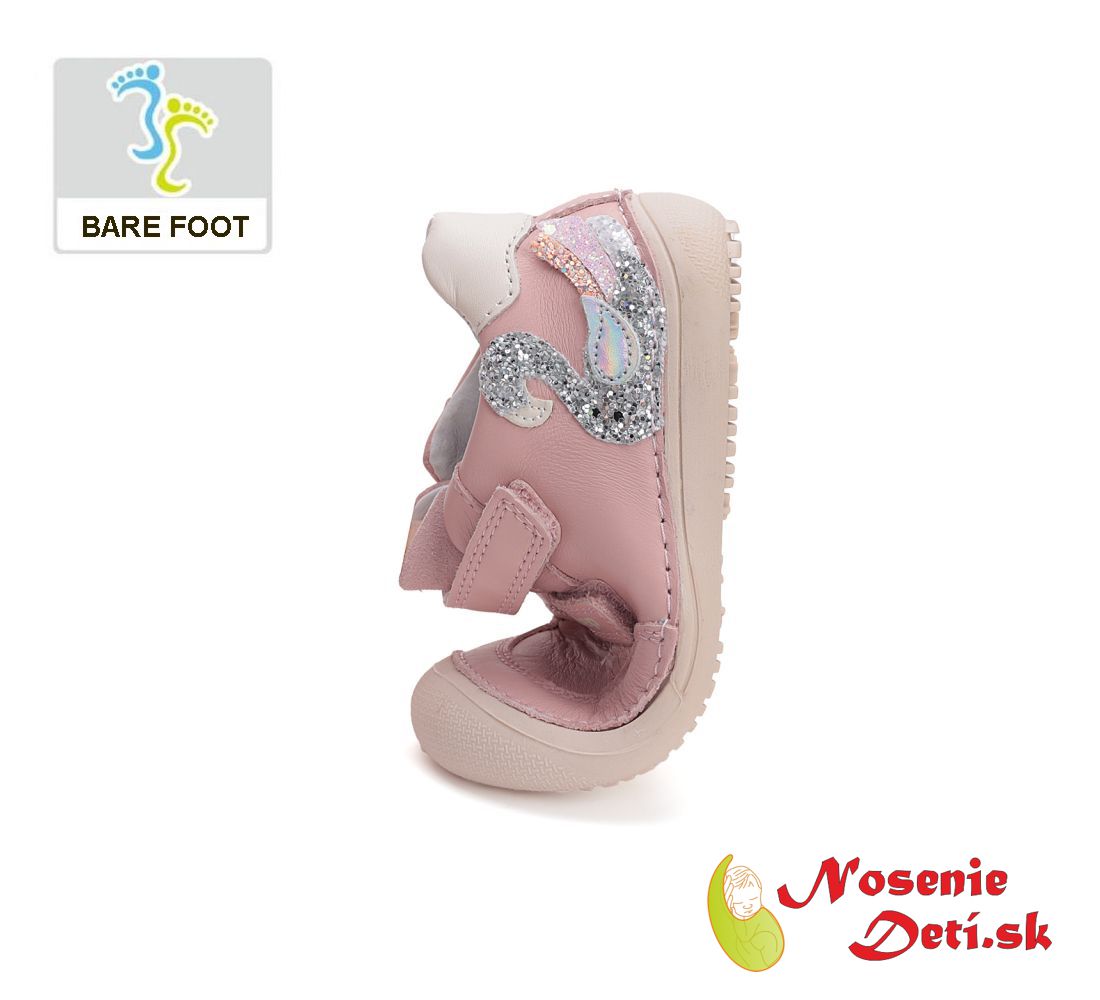 Barefoot dievčenská obuv D.D. Step topánky Baby Pink Labuť 063-51551A