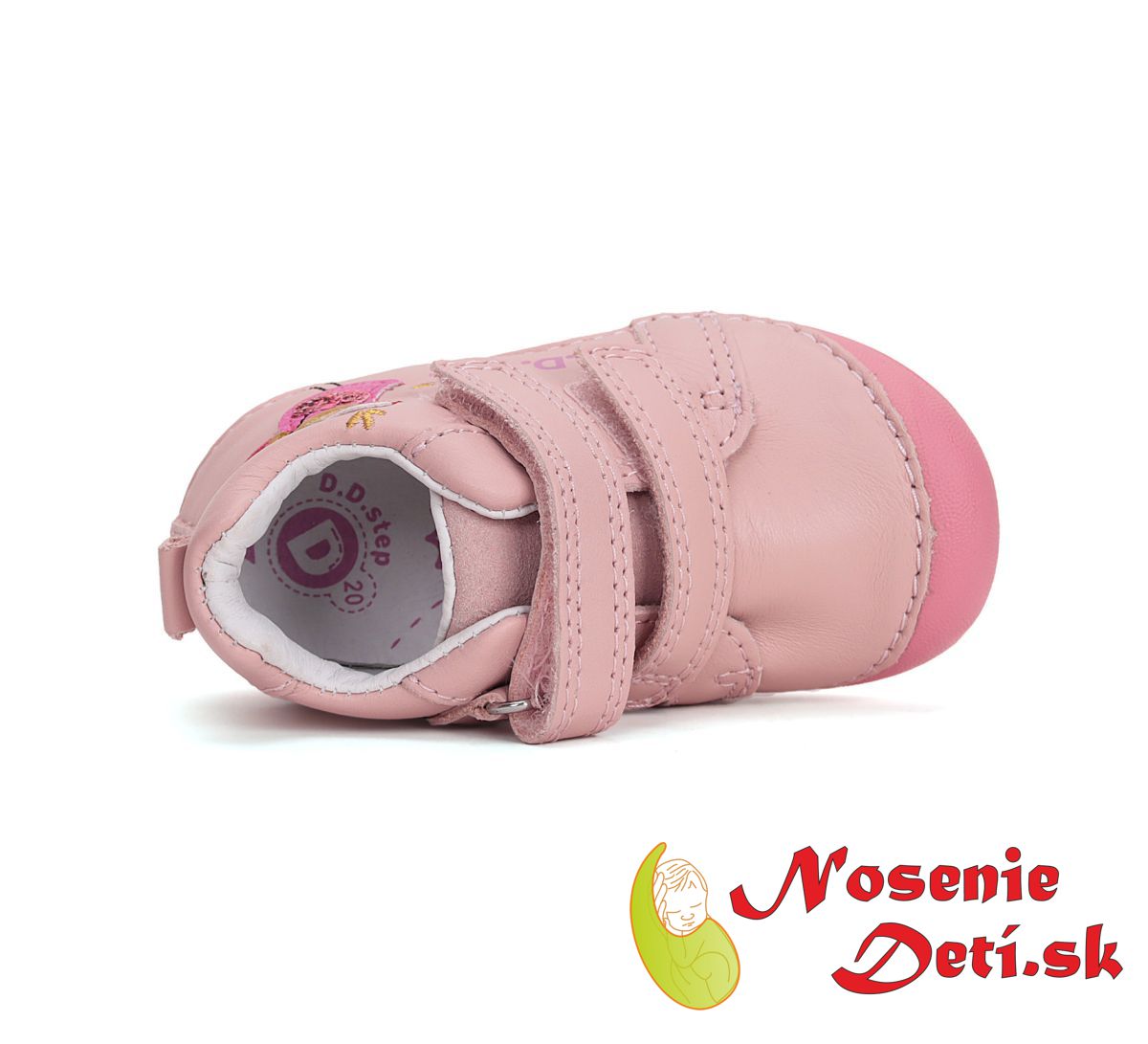 Dievčenské prechodné topánky D. D. Step Baby Pink Vtáčik 015-51542