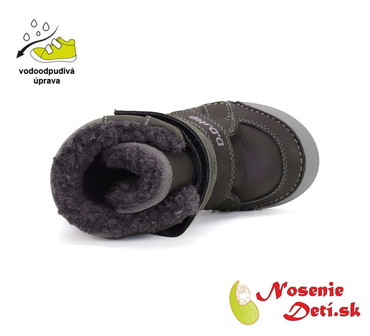 Dětské chlapecké vyšší zimní boty D.D. Step Dark Grey W068-42921