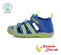 Chlapecké dětské sportovní sandály D.D. Step Modré Neon 065-384