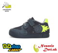 Detské blikajúce svietiace prechodné topánky D. D. Step Royal Blue Meteor 068-42389A