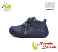 Chlapčenské barefoot kožené prechodné topánky D. D. Step Royal Blue 073-42466