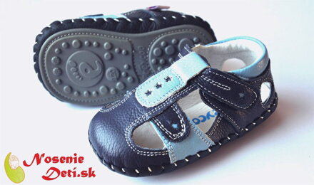 Barefoot chlapecké sandálky Freycoo Baby Luke Modré
